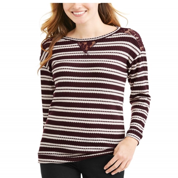 NWT Como Blu French Terry Striped Top - Back to School - Comfy Casual Fall - M L - Picture 16 of 16